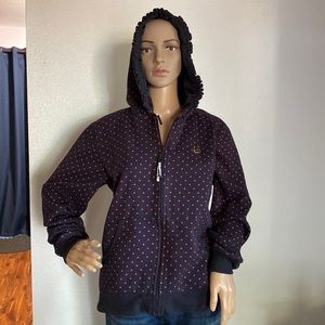 Bonfire Snowboard Company Woman’s Hoodie Size Large. Black and Pink.